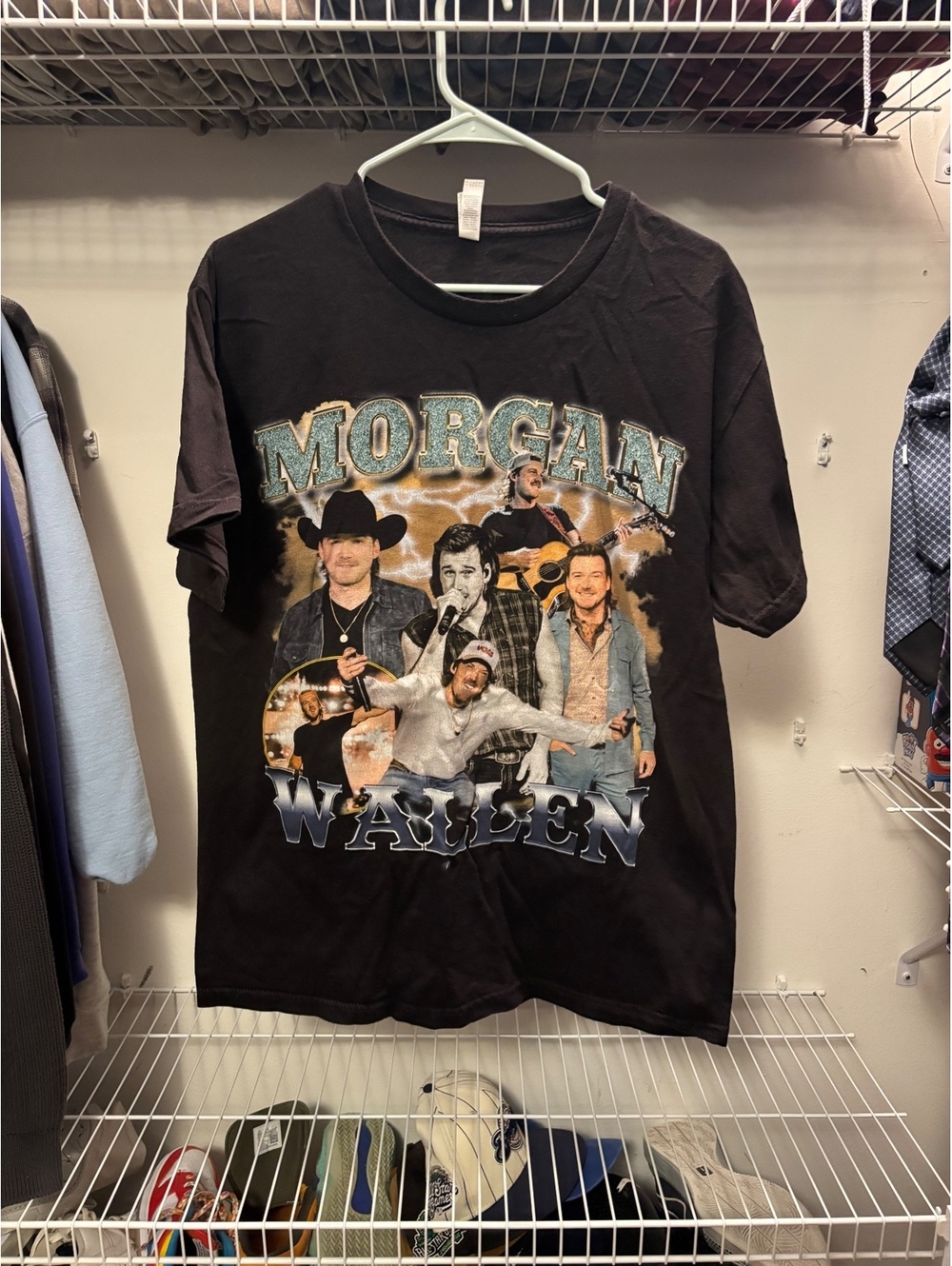 Morgan Wallen Graphic Black Short Sleeve T-Shirt Large